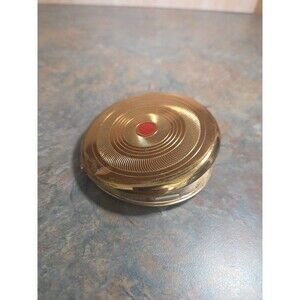 VINTAGE COTY AIRSPUN POWDER MIRRORED COMPACT with Red DOT ORIGINAL COVER